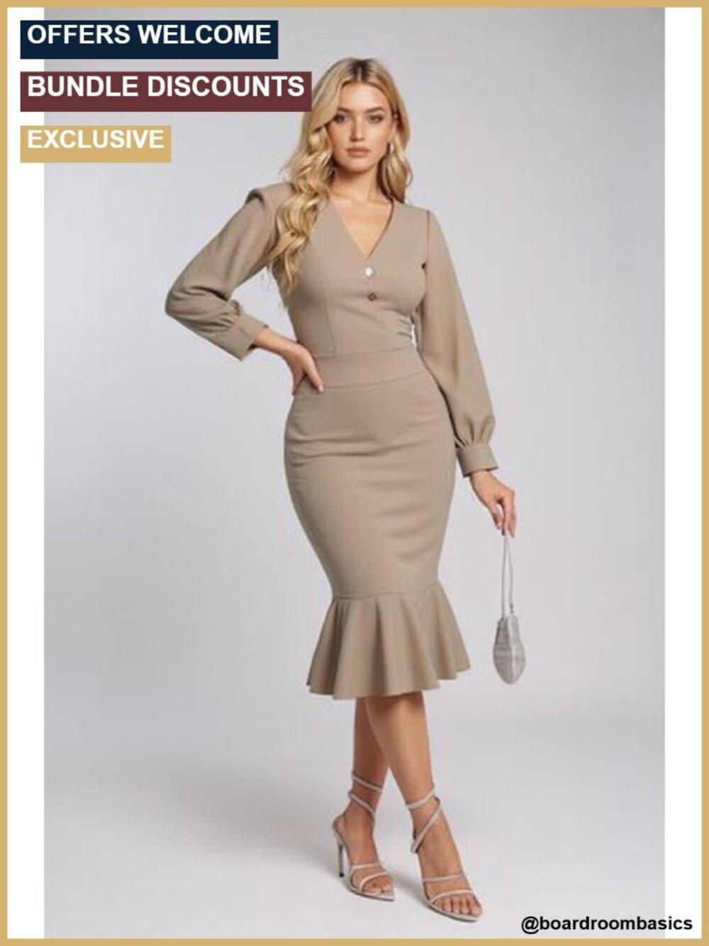 Premium Nylon Ponte Stretch Office Fishtail Pencil Skirt High Waist Below Knee
